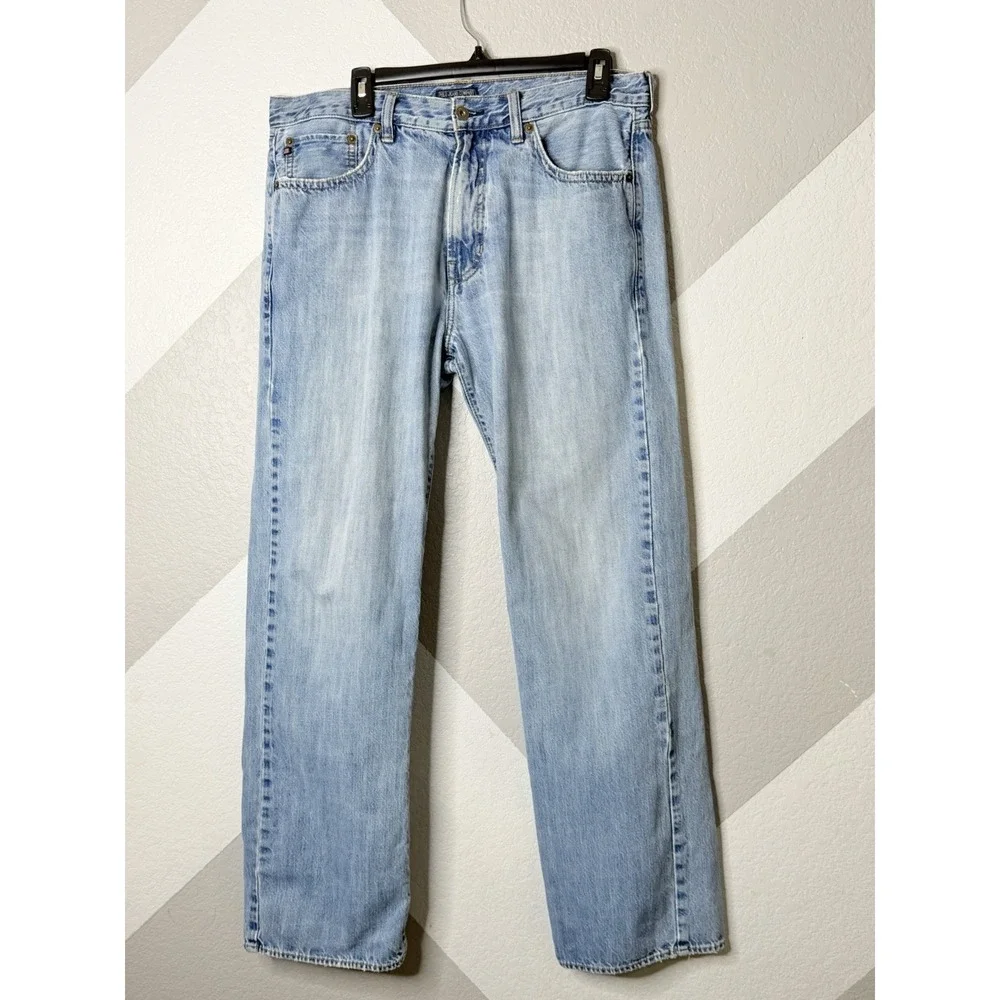 Polo Jeans Co Ralph Lauren Men's 34x32 Light Wash Straight Leg Denim Jeans